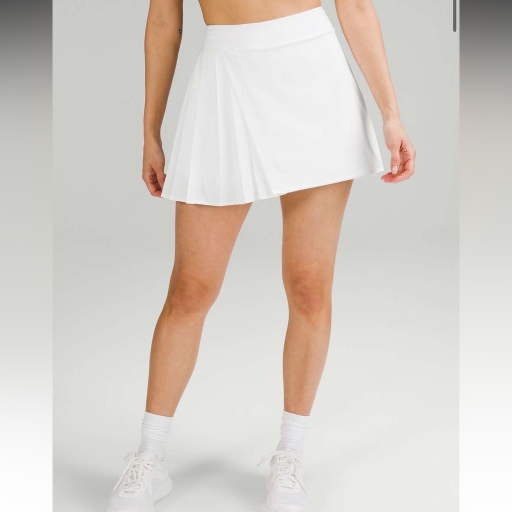 lululemon asymmetrical pleat tennis skirt size 6